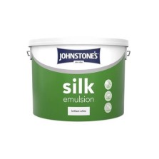 Johnstones Vinyl Emulsion Paint 10L Brilliant White (Silk)