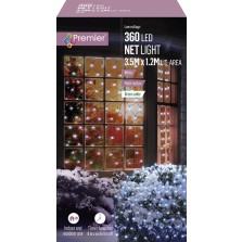 Christmas Premier Net Lights 3.5m x 1.2m - White (360 LED)