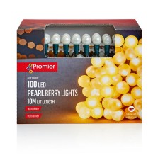 Christmas Premier LED Pearl Lights Warm White (100 Lights)