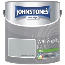 Johnstones Vinyl Emulsion Paint 2.5L Manhattan Grey (Silk)
