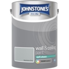 Johnstones Vinyl Emulsion Paint 5L Manhattan Grey Soft Sheen