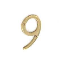 Securit S2509 75mm Numeral No.9 (Brass)