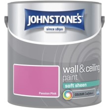 Johnstones Vinyl Emulsion Paint 2.5L Passion Pink Soft Sheen