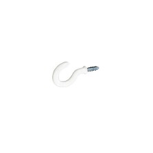 Securit S6301 Plastic Cup Hooks White 25mm (5 Pack)