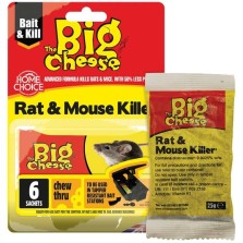 The Big Cheese Rat & Mouse Killer Sachets for Bait Stations (6 Pack)