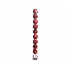 Christmas Shatterproof Baubles 6cm (10 Pack) Red