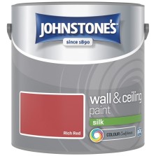 Johnstones Vinyl Emulsion Paint 2.5L Rich Red Silk