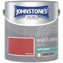 Johnstones Vinyl Emulsion Paint 2.5L Rich Red Soft Sheen