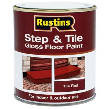 Rustins Step/Tile Paint 500ml Red Gloss