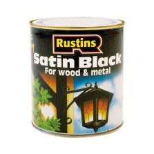 Rustins Quick Dry Wood/Metal Paint 1l Black Satin
