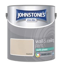 Johnstones Vinyl Emulsion Paint 2.5L Seashell Soft Sheen