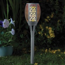 Cool Flame Compact Solar Torch (4 Pack) Slate