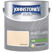 Johnstones Vinyl Emulsion Paint 2.5L Soft Cream Silk
