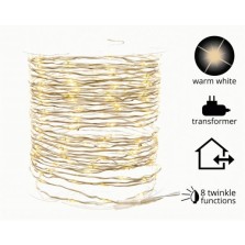 Christmas Micro-LED Twinkle Lights (240 LED) Warm White - Silver Wire