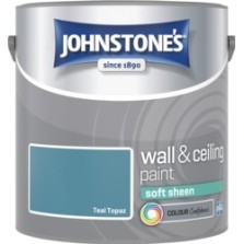 Johnstones Vinyl Emulsion Paint 2.5L Teal Topaz Soft Sheen