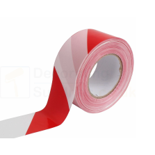 Red & White Warning Tape 60mm x 200m