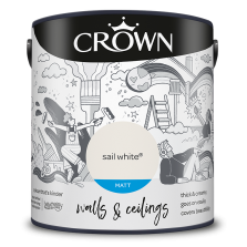 Crown Matt Sail White Emulsion 2.5ltr