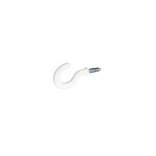 Securit S6303 Plastic Cup Hooks White 38mm (4 Pack)