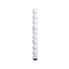 Christmas Shatterproof Baubles 6cm (10 Pack) White