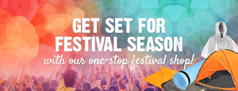 Get set for festival season with our one-stop festival shop!